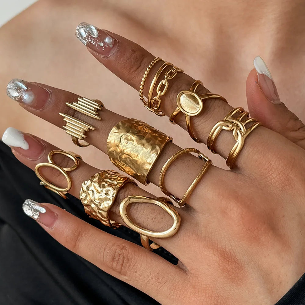 Minimalist Stackable Ring Set | Gold & Silver